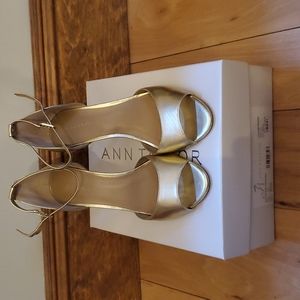 Ann Taylor Lucille Peep Toe Sandal, 7.5